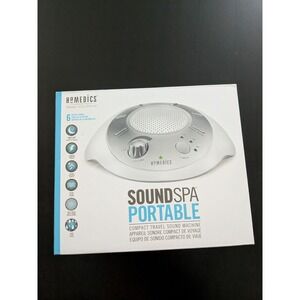 Homedics White Noise Sound Machine W/ 6 Sounds Auto Off Timer Portable New Open